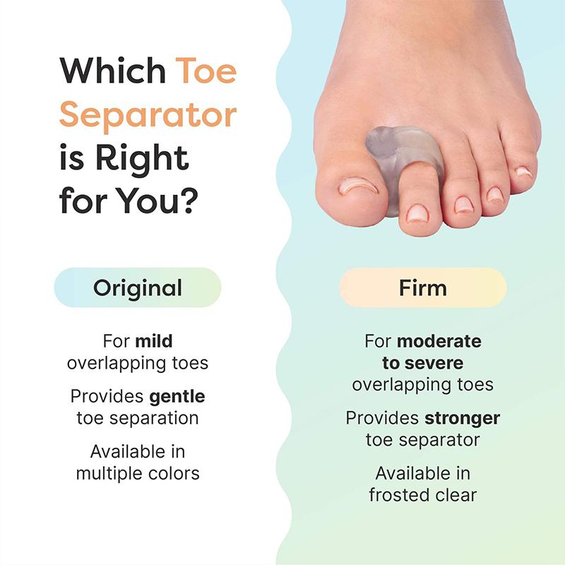 4 Pieces Toe Spreader Sleeve Thumb Spreader Men's and Women's Casual Athletic Toe Covers, Isolated Toes Prevent Overlapping