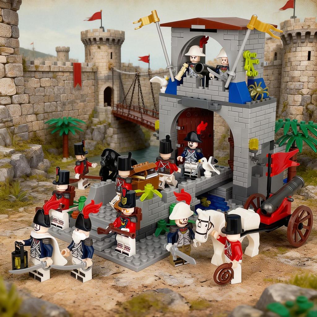 MOC Fortification de Garde de la Marine Royale Jouet en Peluche
