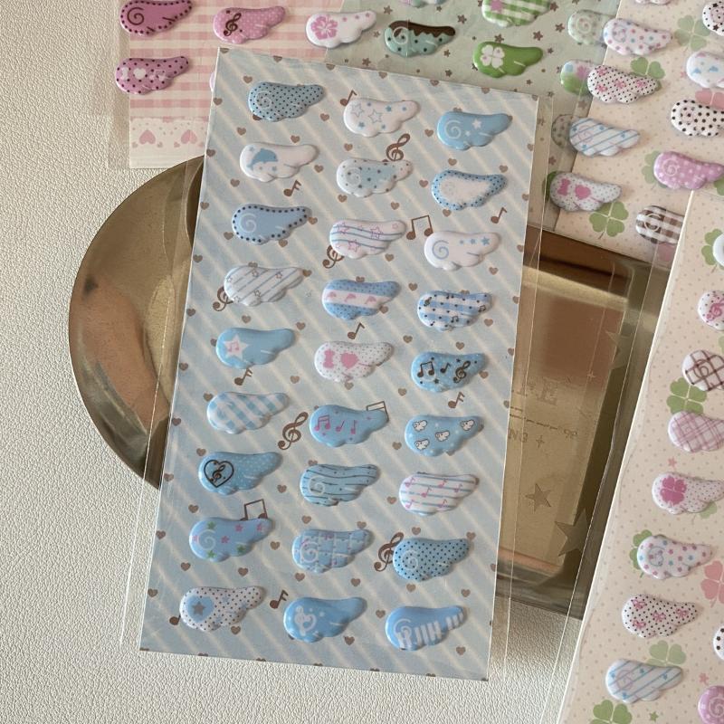 

1 шт. Милая наклейка Y2K с пузырьковыми крыльями для камеры телефона, багажа, журнала, кавайная декоративная наклейка, подарок