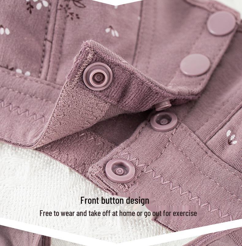 2024 Front Buckle Cotton Bras for Middle-Aged and Elderly Mothers - No Underwire, Vest Style, Supportive Fit