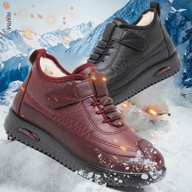 New Women's Cotton Boots Non-slip Comfortable Mother's Cotton Shoes Plus Velvet To Keep Warm Middle-aged Elderly Snow Boots