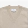 Ami Uks234 Kn0028 721 Ami De Coeur TOne On TOne Heart Logo V Neck Public Knit