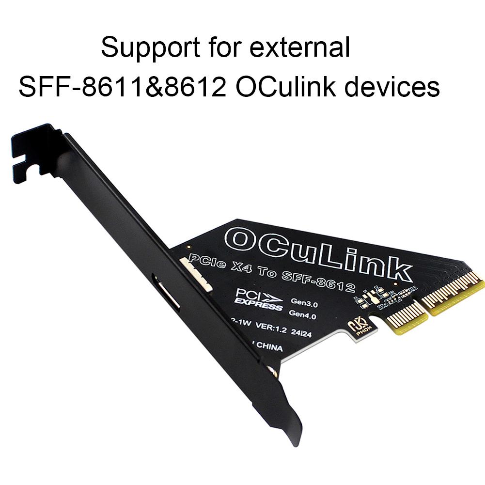 PCIe to SFF 8611 and SFF 8612 Adapter Card for SFF U2 SSDs PCIe 4.0 Compatible with Windows Linux Systems