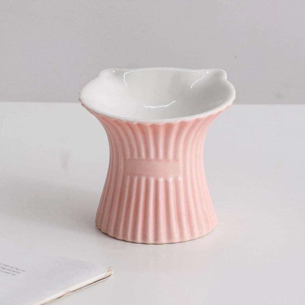 

High Foot Ceramic Cat Bowl Anti-Slip Base Cat Feeding Dish Cute Dog Food Feeder Food Feeding Style 7