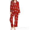 Europe and the United States Hot-selling New Christmas 1D Digital Printing Women's Pajamas Homewear Can Be D Wholesale Set