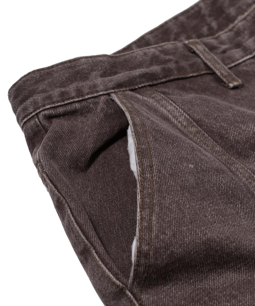 Bieseulaebis Ashmetric Washed Denim Pants Rust
