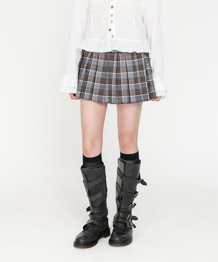 High School Disco School Pleated Check Skirt
