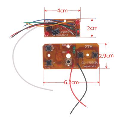 4ch RC dálkové ovládání 27MHz obvod PCB vysílač přijímač deska rádiový systém pro RC auto