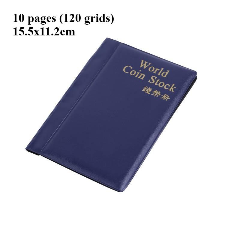 250 Coins Storage Book Commemorative Coin Collection Album Holders Collection Volume PU Leather Folder Hold Empty Penny Pockets