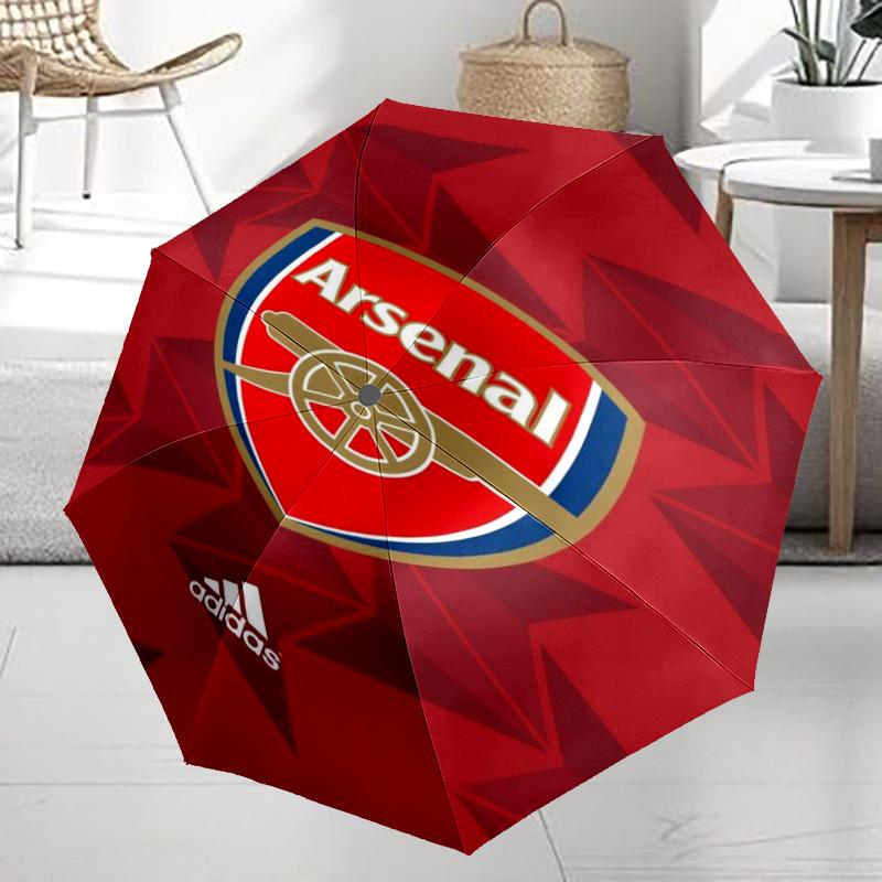 Arsenal Football Club Theme Automatic Umbrella, Lightweight & Portable, 8 Rib, Perfect for Outdoor Travel, Birthdays, Christmas, Gifts.