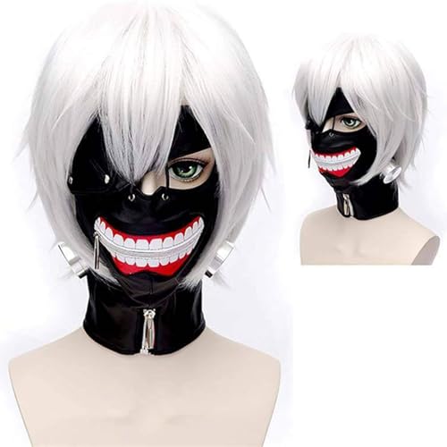 [Milky Time] Tokyo Ghoul Kaneki Ken Cosplay Wig (XL) for Halloween