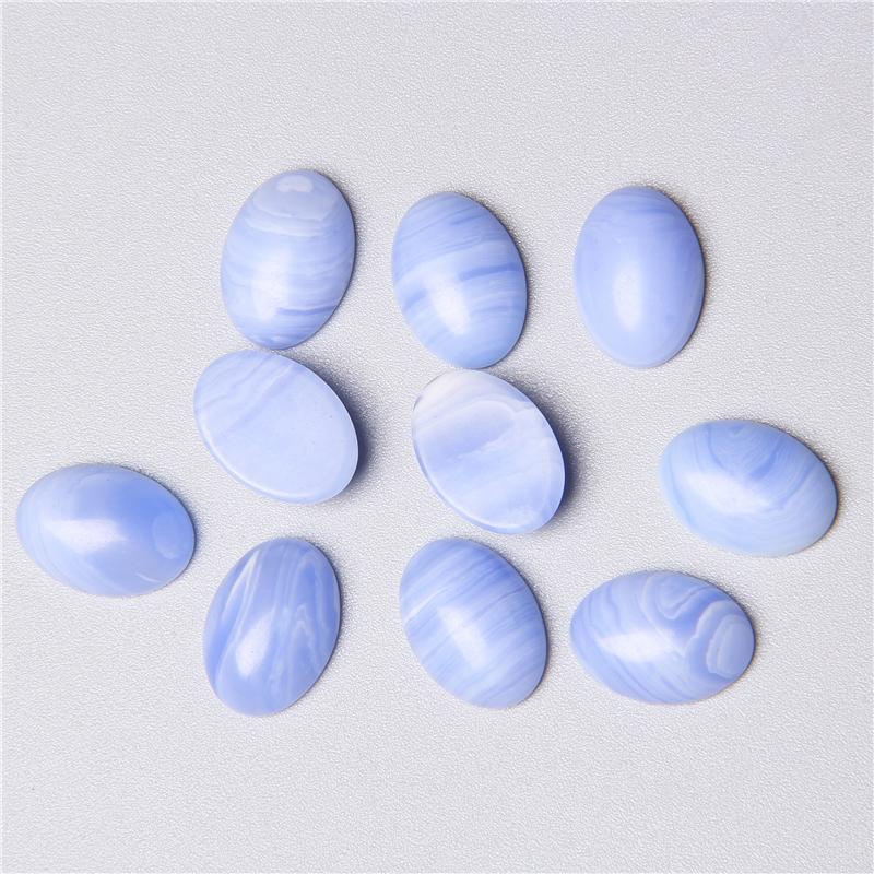 5pc Natural Stone Cabochon Oval Charm Egg Shape Flatback Stone Loose Cabochon for DIY Jewerly Ring Necklace Bracelet Accessories
