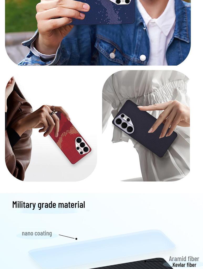 Samsung S26 Ultra/S26+/S26 Kevlar Aramid Fiber Protective Phone Case