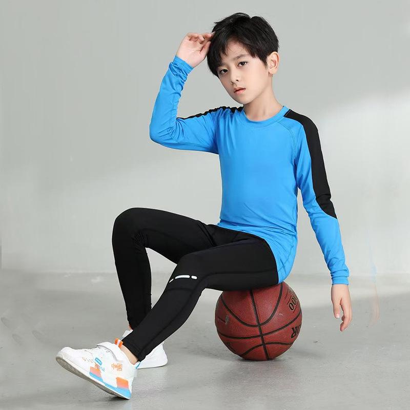 Unisex Quick-Dry Compression Sportswear Set: Long Sleeve & Elastic Pants for Fitness and Running
