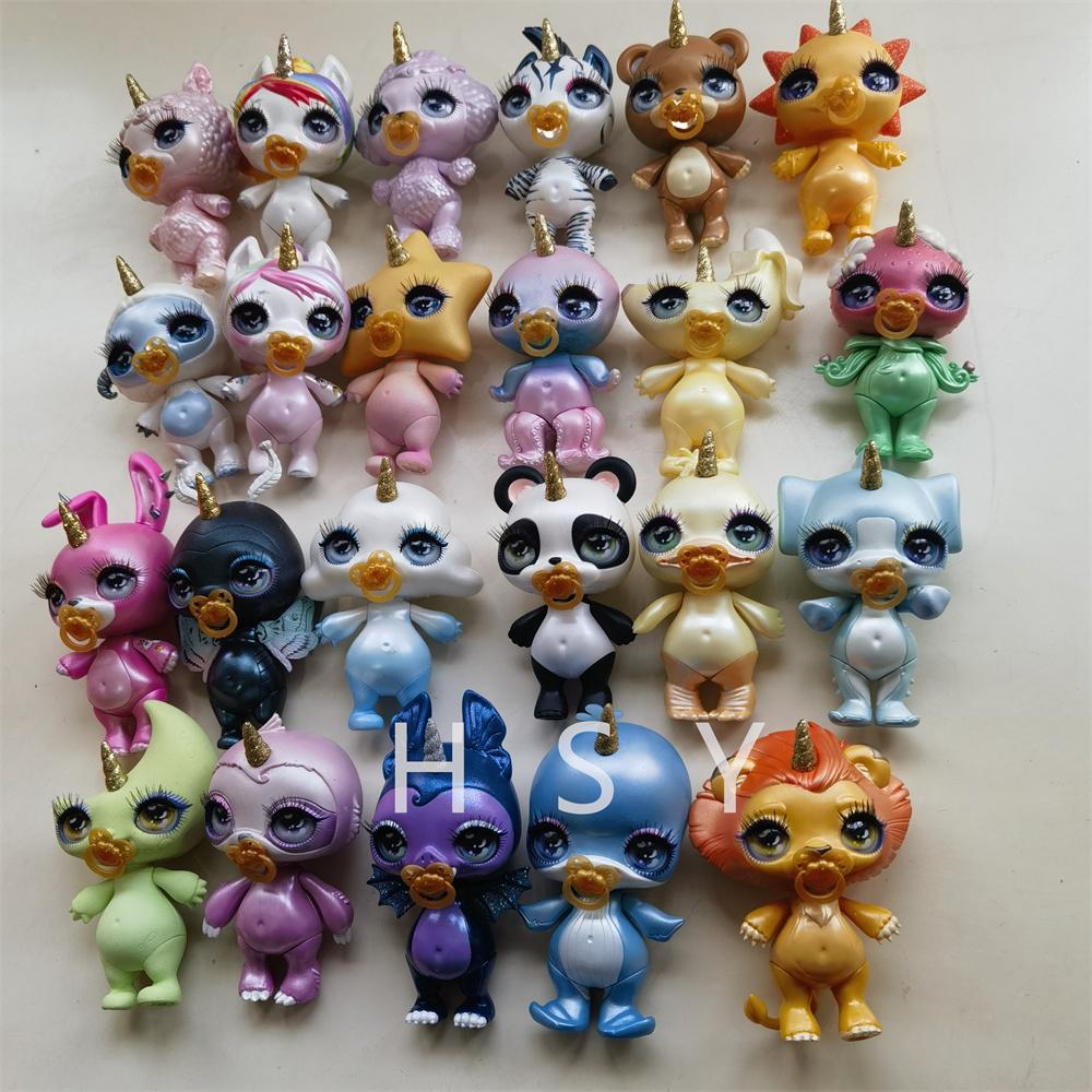 Original 11Cm-13Cm Rainbow Unicorn Doll Little Monster Mud Doll Children'S Game House Toy Set Gift