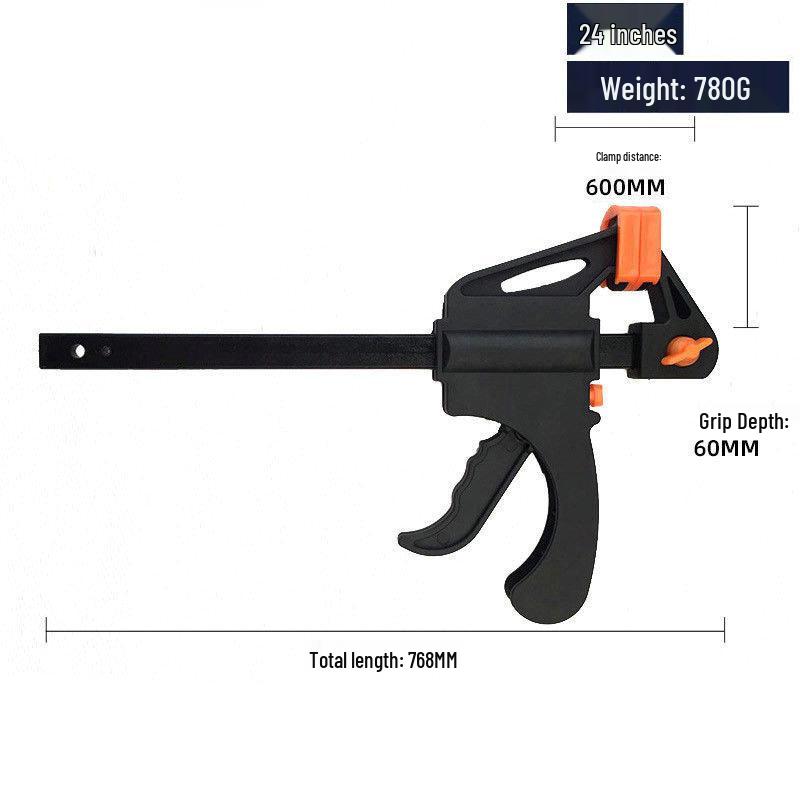 Two-Way Quick-Release Woodworking F-Clamp, Nylon Trigger Type for Board Fixing