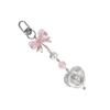Stilvoller Perlen-Schlüsselanhänger Handy-Anhänger Lebendiger Perlen-Herz-Anhänger Schlüsselanhänger Schleife Handy-Kette Schmuck-Anhänger