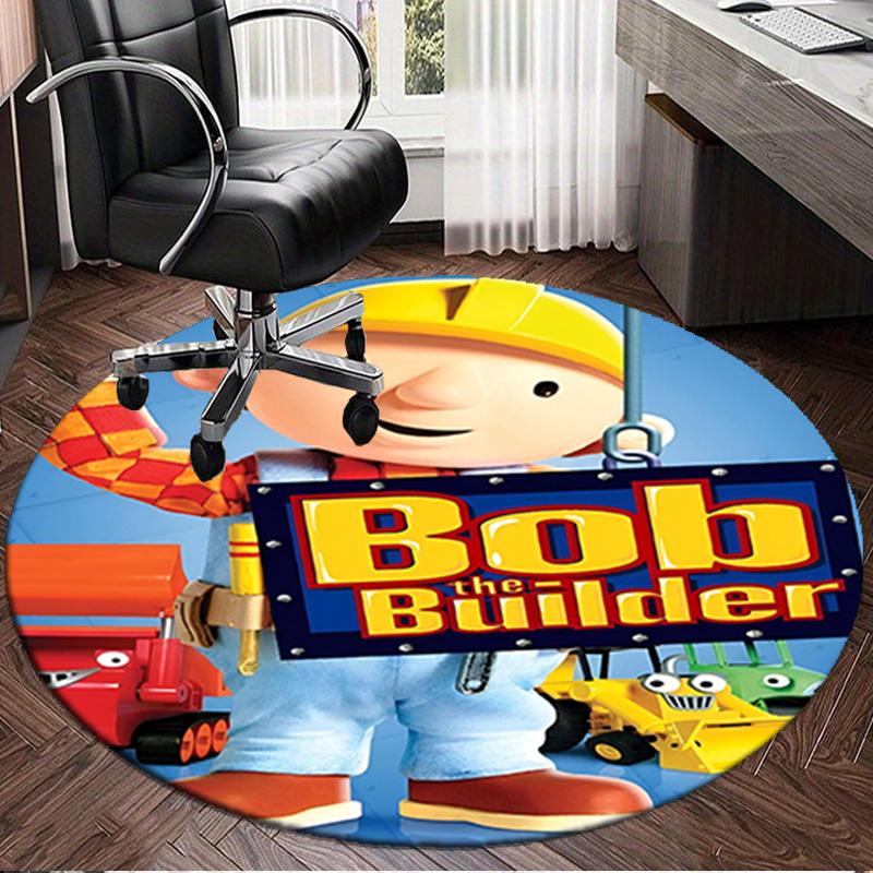 1PC The Builder's Adventure Round Rug, Non-slip Chair Mat, Home Decor, Circle Carpet Perfect for Office, Bedroom, Living Room,Christmas Gift