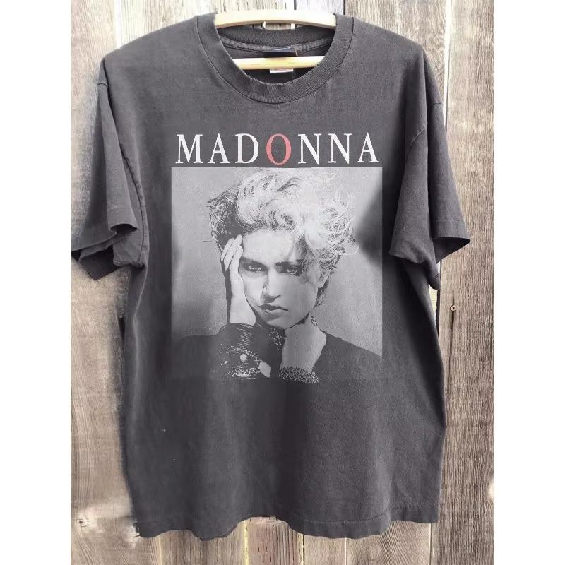 Madonna Retro T-shirt Men s T-shirt Summer Men s and Women s Loose and Breathable T-shirt Top S разноцветный