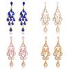 Alloy Diamond Shape Drop Water Drop Earrings For Women Spring Fashion Jewelry