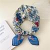 58 Floral Cotton Linen Scarf: Korean Ditsy Print Neckerchief for Spring, Summer, Autumn - Versatile Headband and Headscarf