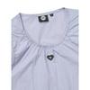 Women S Shirring Ribbon Woven Short Sleeve  Lilac 