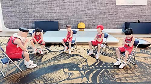 Denyeet Sakuragi Hanamichi, Miyagi Ryota, Mitsui Hisashi, Rukawa Kaede Figure Model Toys Anime Figure Complete Action Figure 5 Pieces 7-8cm Slam Dunk