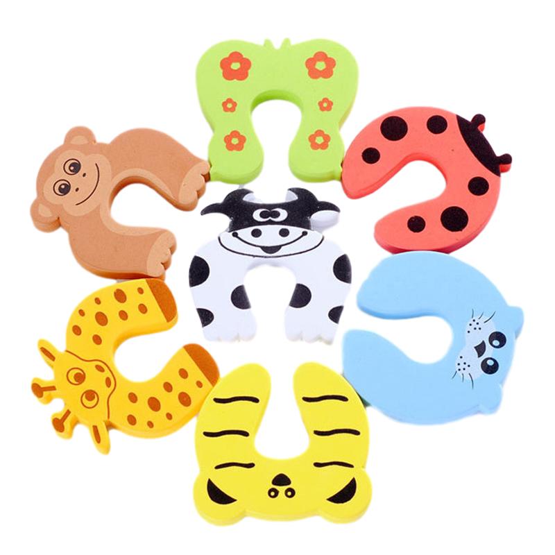 3pcs Cartoon Baby Safety Door Stopper for Newborn Furniture Protection Anti-pinch Hand Cute Animal Care Child Lock Finger Protector