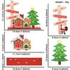 Charming Wooden Christmas Decorations Featuring Snowman Cottage And Santa Tree Design