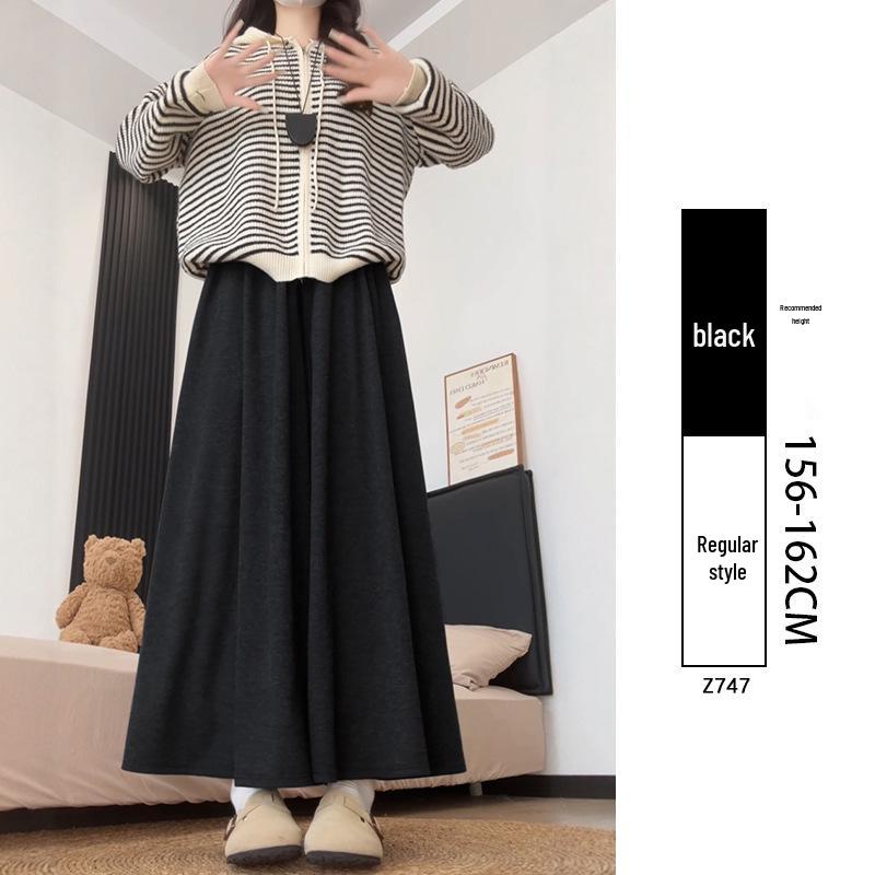 Apricot Yamamoto Women's High-Waisted A-Line Culottes, Summer 2025: Slimming, Casual, Petite, Lazy Wide-Leg Pants
