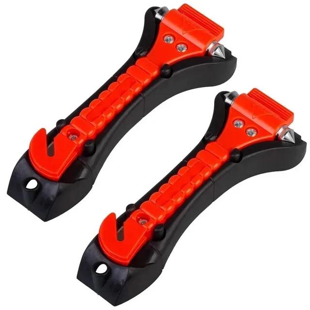 ISGTDRM Safety Hammer Camping Driving Car Seat Belt Cutter 2-in-1 Emergency Break Window Glass Punch Survival Life Rescue Tools