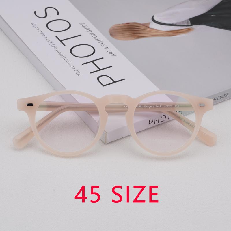 

Gregory Peck Glasses Frames For Men Women 45 and 47 Size Quality Handmade Retro Vintage Round Acetate Eyewear OV5186 Eyeglasses