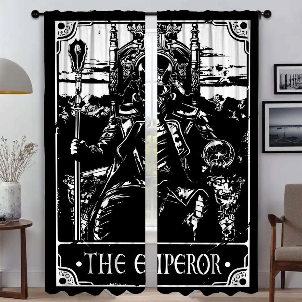Read the Tarot Cards Elegant Room Curtains for Living Room Blackout Curtain Tulle for Bedroom Home Interior Curtains 2 Pieces