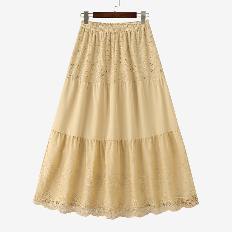 ZANZEA Women Casual Elegant Lace Patchwork A-Line Skirts