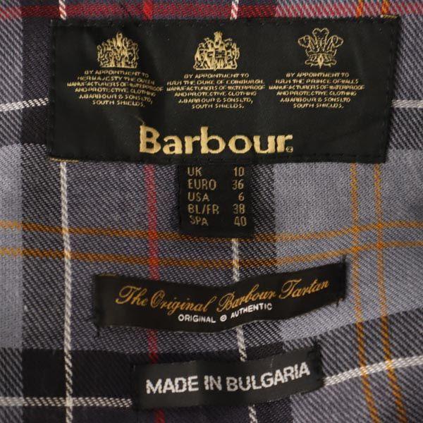 Barbour Wax Cotton Jacket 10 Black Waist Belt Women Used