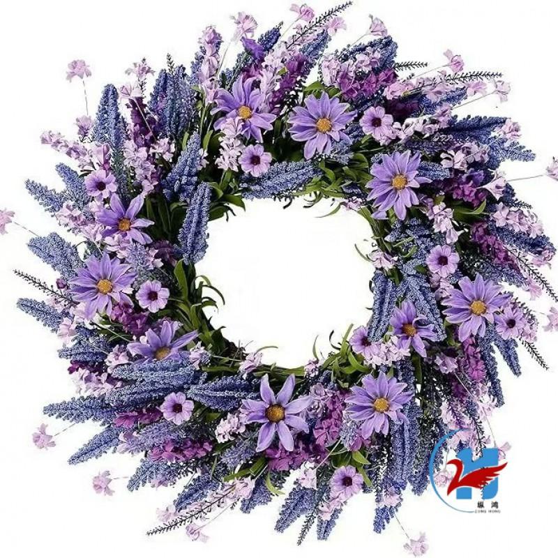 Wieniec z tulipanów Ozdoba wisząca Walentynki Wielkanoc Dekoracja Plastikowy girlanda kwiatowa 40/45/50cm