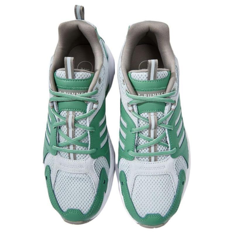 Adidas Neo JZ Runner Slip Resistant Abrasion Resistant Low Top Casual Shoes Unisex White Green Sneakers JH5074