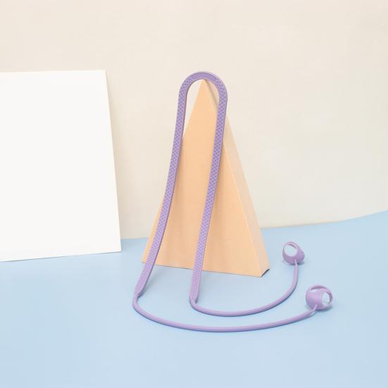 Earphones Neck Rope Tangle-free Anti-fall Silicone Sensory-free Wearing Earbuds Neck Strap for Samsung Galaxy Buds 2 Pro