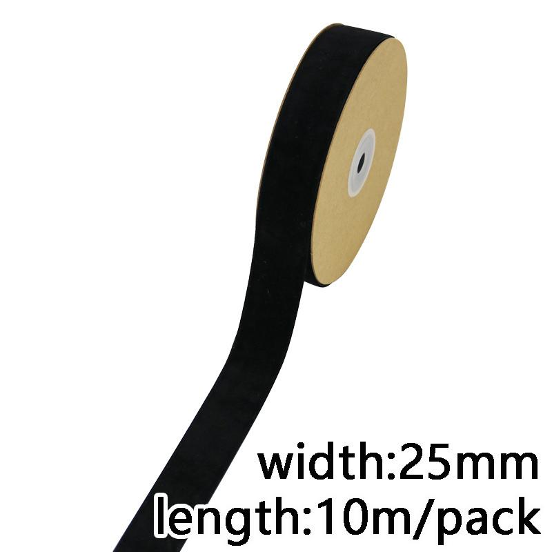 (10 Meters/roll) 25mm Velvet Ribbon Wholesale Gift Wrapping Decoration Christmas Lace Ribbons Handmade Holiday Party Decoration