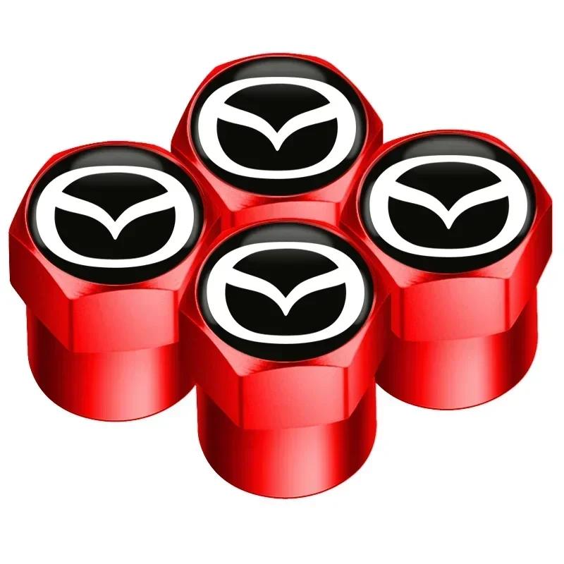 

2025 Hot For Mazda CX3 CX-5 CX5 CX7 CX9 MX5 Axela ATENZA Car Suede Key Chain with Wheel Tire Valve Caps Car Accessories