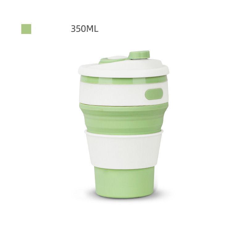 Silica Gel 350ML Coffee Mugs Travel Collapsible Silicone Cup Folding Water Cups BPA Food Grade Drinking Ware Mug Tea