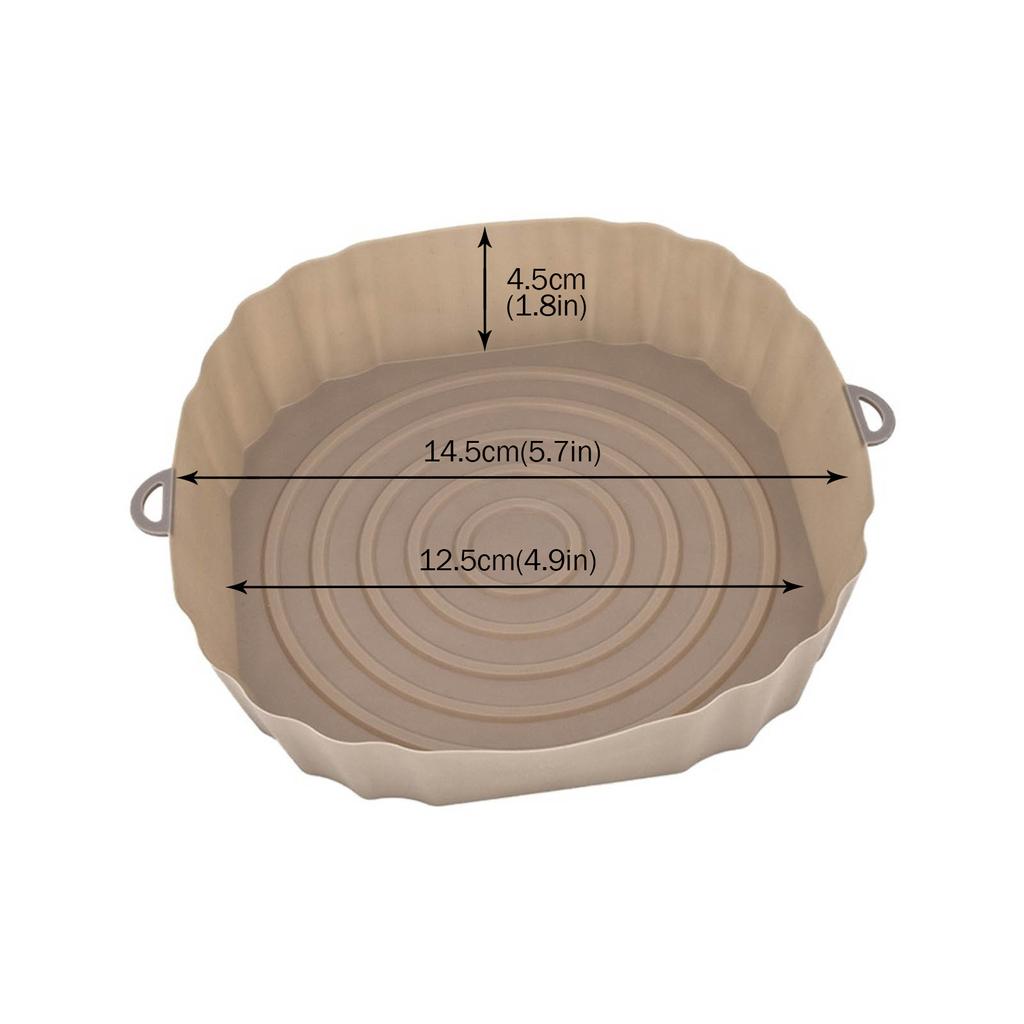 Silikon-Tablett für Luftfritteusen-Ofen, Backblech mit Griff, gebratenes Huhn, Pizzamatte ohne Öl, Silikon-Topf, Airfryer-Zubehör