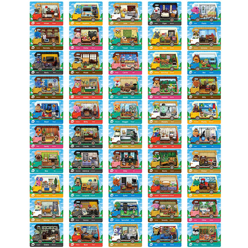 

50 шт. игровые карты Animal Crossing Mini RV для NS Switch 22 x 30 мм