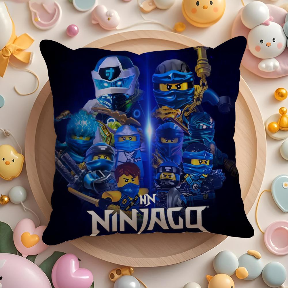 G-Game N-Ninjagos Pillow Case Soft Plush Fabric Double-Sided Printed Cushion Cover Warm Winter Sofa Pillow Case