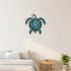 Wall Clock Coastal Turtle Easy to Hang for Bedroom