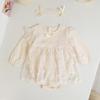 Baby Clothes Clothes Girls Clothes Spring Autumn Long Sleeve One Piece with Skirt Hair Ornament Girls Casual Everyday Wear Dress Wedding Shrine Visit