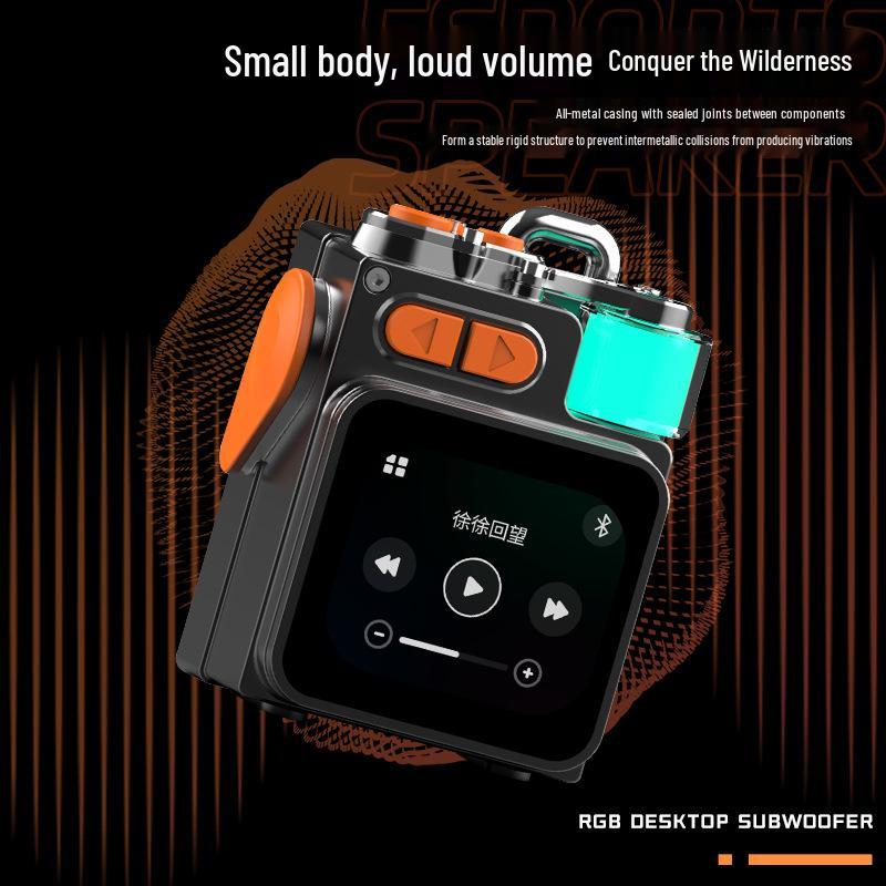 Portable Mini Bluetooth Speaker K15 with Display Screen & Atmosphere Light