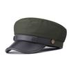 Cotton Cloth Flat Top Hat Suede Painter Hat Retro Newsboy Cap  Autumn Winter