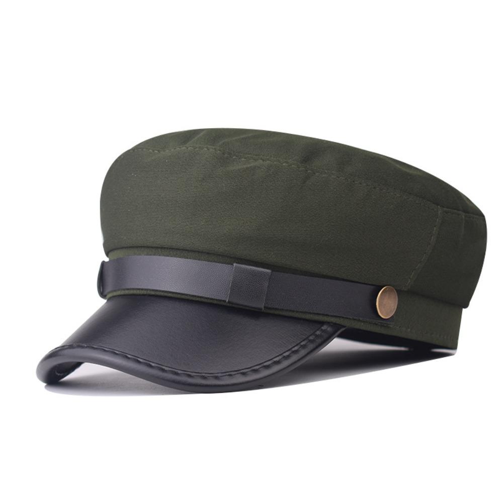 Cotton Cloth Flat Top Hat Suede Painter Hat Retro Newsboy Cap Autumn Winter