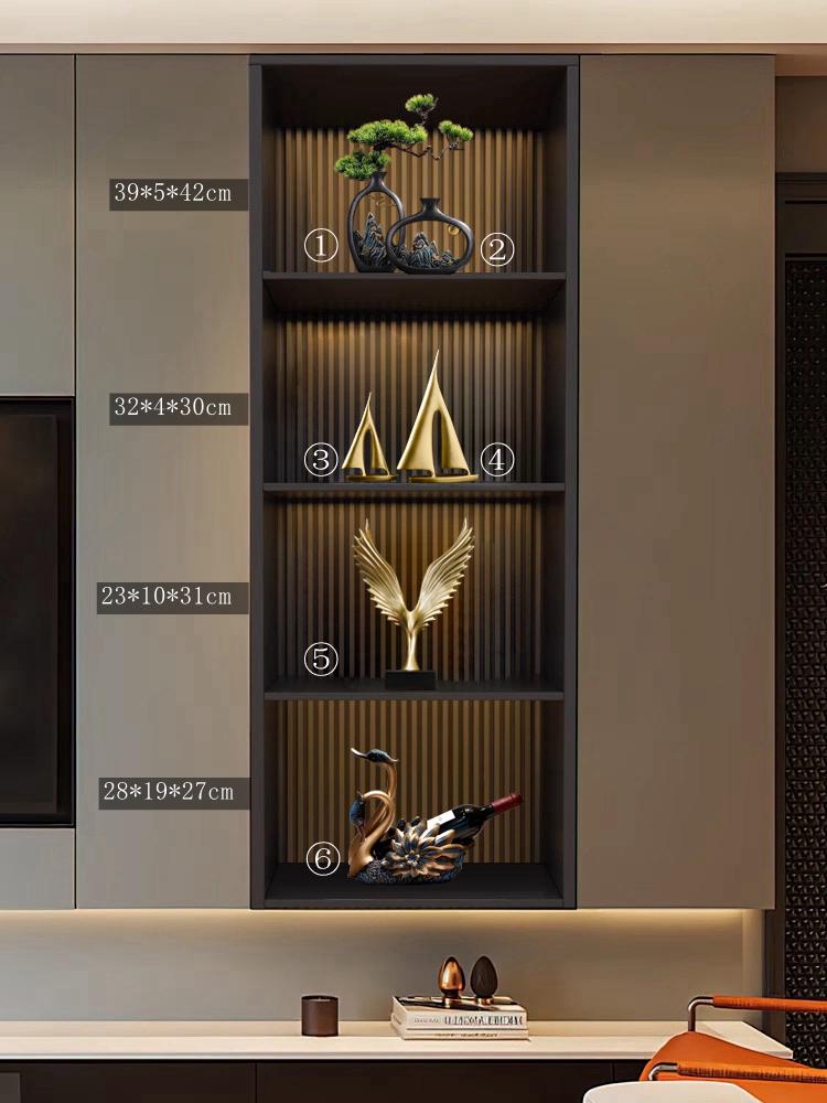 Swan Wine Rack: Elegant Light Luxury Cabinet & Ornament for Living Room or Entryway Gift